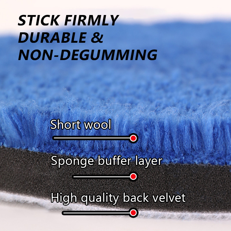 SEAMETAL Miếng lót microfiber 4/5/6 inch thay thế cho máy đánh bóng, vệ sinh và rửa xe