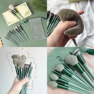 Bộ cọ trang điểm 13 món kèm túi vải dễ thương
