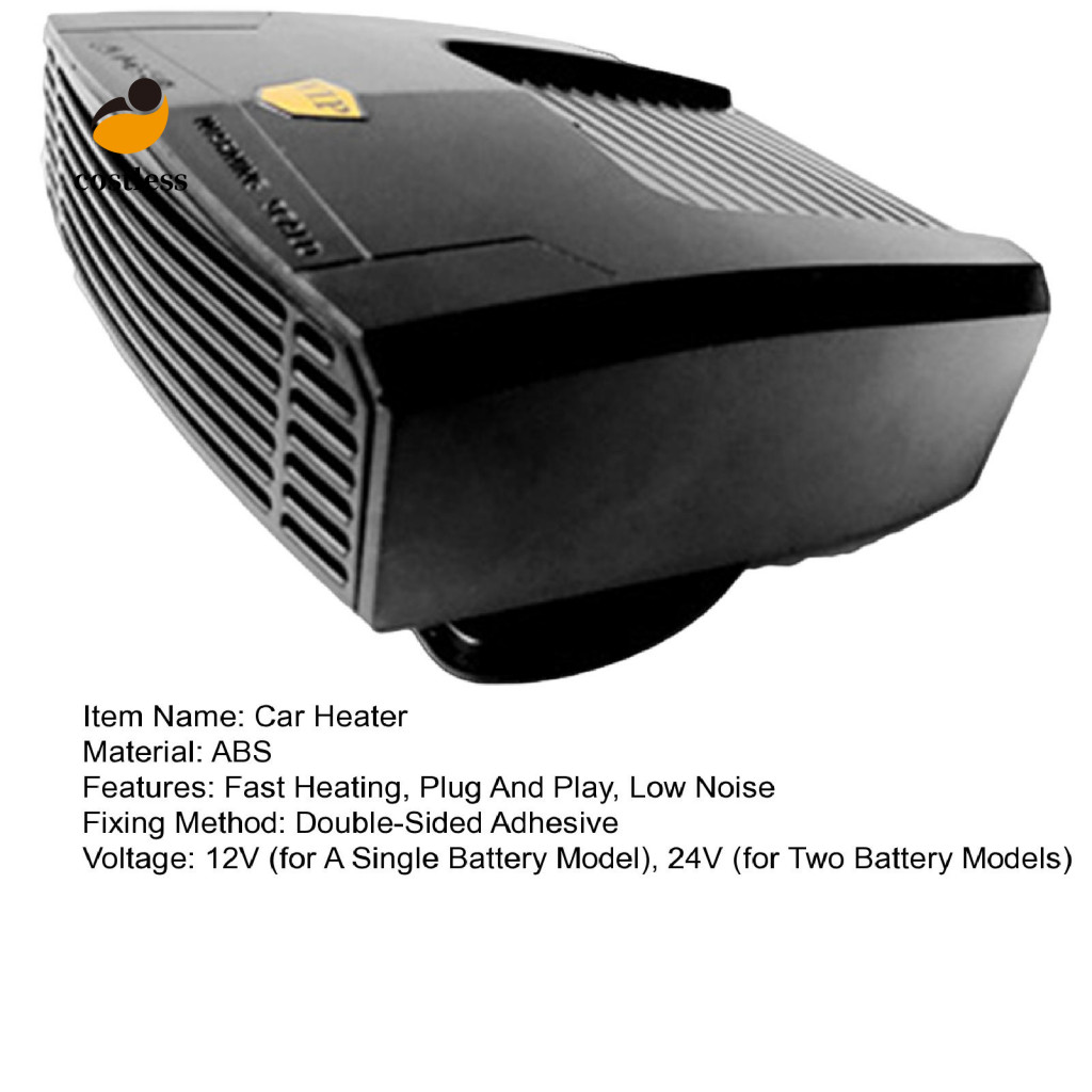 Không tốn kém Máy sưởi ô tô 12V / 24V 2 trong 1 Làm nóng nhanh Xoay 360 độ Kính chắn gió ô tô rã đông Máy phóng đại Đồ dùng xe