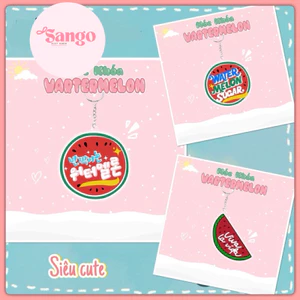 Móc khoá dưa hấu cute -watermelon- Phim Dưa hấu lấp lánh- Sango