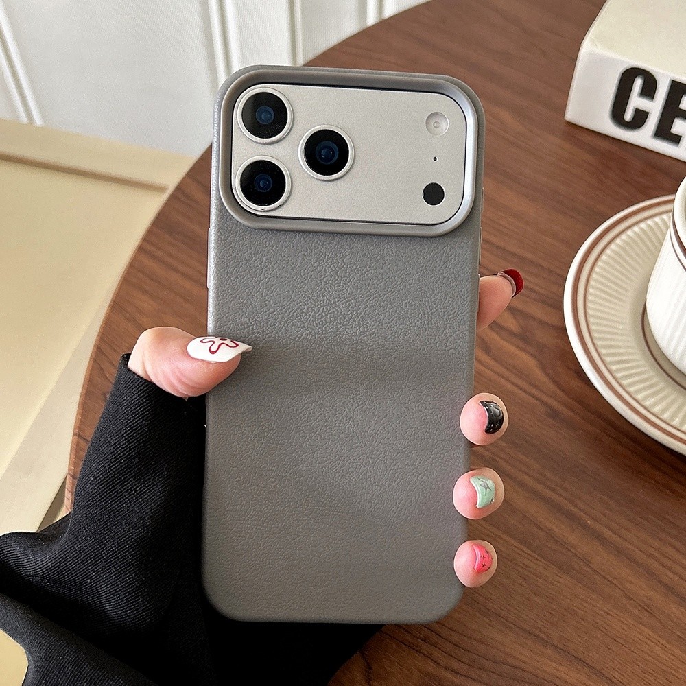 Ốp điện thoại bằng da vải thiều cho iPhone 17 Pro Max 17 Air 16 Plus 15 14 13 12 11 Vỏ bảo vệ chống sốc