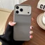 Ốp điện thoại chống rơi mờ bằng da vải thiều cho iPhone 17 16 Pro Max 17 Air 16 17 15 14 13 12 11 Vỏ bảo vệ chống sốc