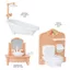 YOLOGO 1 Bộ Nội Thất Nhà Búp Bê Thu Nhỏ, Nhựa 5 Kiểu Đồ Chơi Trẻ Em Phòng Khách Phòng Ngủ Nhà Bếp, Kaki Nấu Đồ Chơi Búp Bê Phụ Kiện Trò Chơi