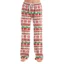 Quần Pyjama Giáng Sinh Nữ Lưới In Quần Đồ Ngủ Ống Rộng Có Dây Rút