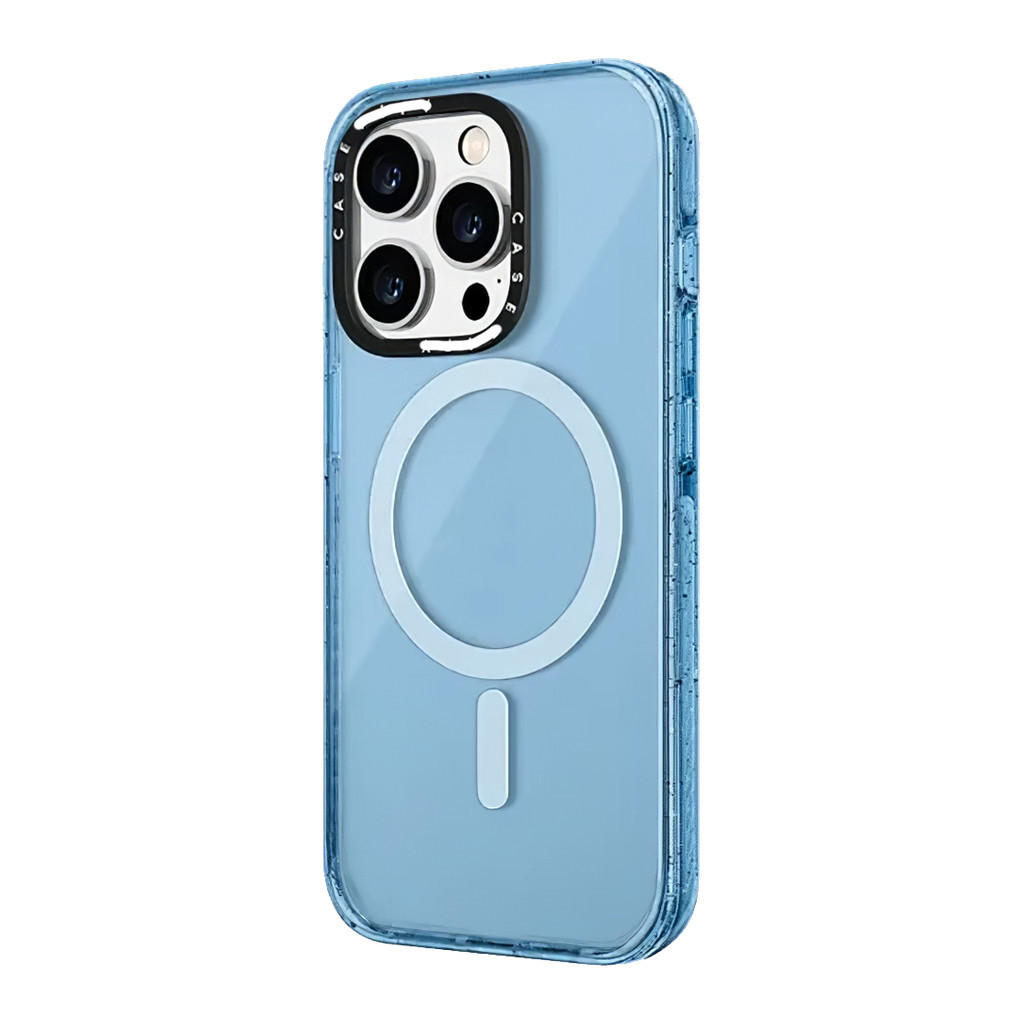 CASECASE X Sierra Blue Clear Hard Từ Hút Tác Động Dành Cho Apple IPhone 12 13 14 15 16 17 Pro Max Plus Air Có Hộp