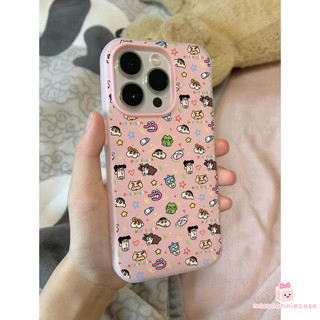 Ốp Lưng Cho IPhone 13 11 14 12 17 15 16 Pro Max Air 7Plus 15 6 7 16 14 6s Plus X XS XR Max Hoạt Hình Thời Trang Dễ Thương Crayon Shin-chan Mới 2 Trong 1 Bìa Mềm