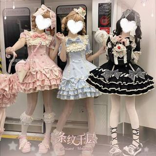 Đầm tay phồng Lolita phong cách Gothic ngọt ngào - Xu hướng mới mùa hè, thiết kế eo hẹp tôn dáng, vừa quyến rũ vừa đáng yêu