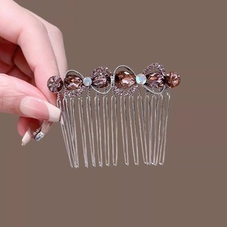Lược chải tóc Mauropoli với nơ pha lê cao cấp, phù hợp cho các kiểu tóc như upside down hoặc nửa đầu.