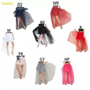 Pealike Nữ Lưới Eo Xếp Ly Lông Tơ Maxi Dovetail Tutu Váy Lớp Tulle Hig