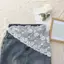 Váy ngắn tam giác PYCOU, Viền ren mềm ren nửa váy, Váy rèm mông nhẹ phong cách Hàn Quốc dành cho nữ