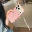 Ốp Lưng iPhone 17 Pro Max 16 15P TPU Mềm Họa Tiết Dâu Tây Hồng Chống Trầy Xước Kèm Dây Đeo