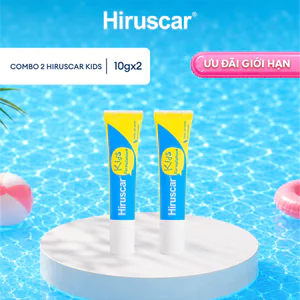 Bộ 2 Gel cải thiện sẹo và vết thâm ngứa trẻ em Hiruscar Kids 10g
