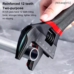Cờ lê tay cầm ngắn có thể điều chỉnh 6 / 8 "Dụng cụ phòng tắm Mini đường kính lớn [Vn]