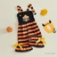 1-5 Tuổi Trẻ Em Bé Gái Halloween Quần Áo Đáng Yêu Ma / Đầu Lâu Thêu Không Tay Chuông Đáy Áo liền quần