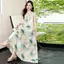 Đầm lụa Cotton sang trọng nhẹ nhàng mùa hè Váy không tay cỡ lớn Phong cách dân tộc Phong cách phương Tây Che xác thịt Mẹ Mặc váy dài kỳ nghỉ bên bờ biển