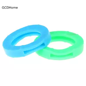 GCDHome 24XĐèn Màu Sắc Rỗng Nắp Chìa Khóa Silicon Có Topper Móc Khóa Với Chữ Nổi Bly HOT