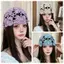 Mũ beanie chui đầu PYCOU, Mũ beanie dệt kim móc tay rỗng, Mũ nồi mỏng thoáng khí Hàn Quốc dành cho nữ