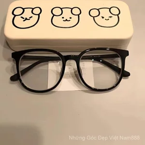 Màu nâu hạt dẻ trắng mặt trơn!Tai Sớm Tám Phải Có Chống Ánh Sáng Xanh Kính Phẳng Siêu Nhẹ Phiên Bản Hàn Quốc Kính Sinh Viên ins Phong Cách
