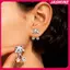 JASMINE Vintage Ngộ nghĩnh Màu Bạc Bông Tai Mèo Cho Nữ Động Vật Dễ Thương Mèo Paw Ba Treo Bông Tai Dự Tiệc Xuyên Trang Sức Quà Tặng JASMINE