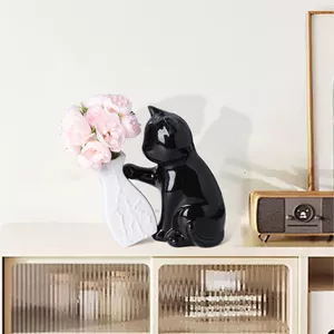 Đáng Yêu Mèo Con Hình Bình Gốm Cho Trang Trí Nhà Phòng Khách Phòng Ăn Bàn Trung Tâm Bình Hoa Nhỏ Trang Trí Bàn Làm Việc Hiện Đại Phong Cách Động Vật Theo Chủ Đề Trang Trí