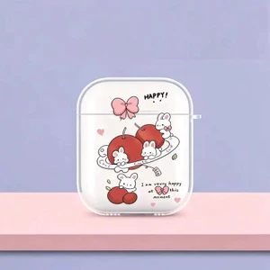 Thỏ Dễ Thương Cho AirPods Vỏ Bảo Vệ Thế Hệ 1 / 2 Pro2 Vỏ Tai Nghe Bluetooth Thế Hệ Thứ 3 Cho Airpod Pro3