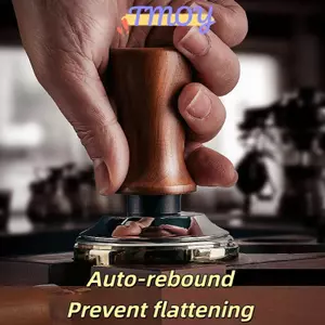 TMOY Đa năng 51mm 53mm 58mm Búa cà phê Gỗ sồi và Đế thép không gỉ cho quán cà phê và sử dụng tại nhà TMOY