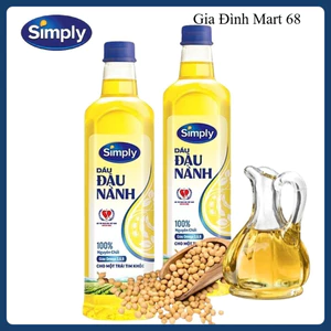 Combo 2 chai 1L dầu ăn Simply nguyên chất giàu Omega 3,6,9.