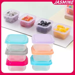 JASMINE 6 Cái Hộp Bảo Quản Thực Phẩm Nhựa Nhỏ Chống Ẩm Hộp Bảo Quản Nhà Bếp Mini Có Nắp Chống Rò Rỉ Phụ Kiện Nhà Bếp JASMINE