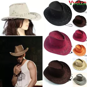 Mũ cao bồi VVDZA Polyester thời trang da lộn thực tế