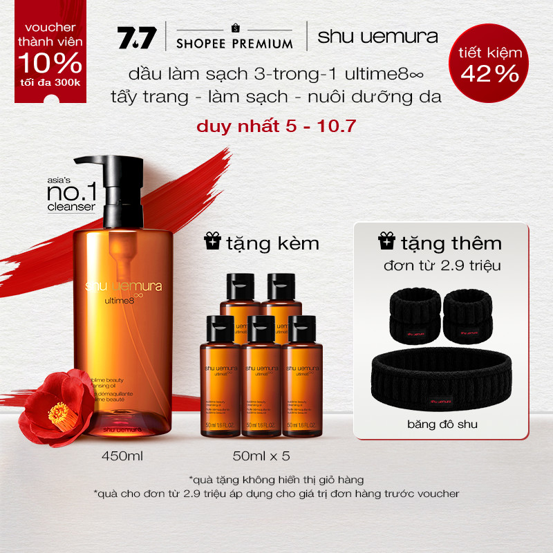 dầu làm sạch cao cấp shu uemura ultime8∞ cleansing oil 450ml giúp nuôi dưỡng phục hồi