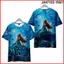 Phim Nàng Tiên Cá Áo Thun Unisex Tee Cosplay 3d Áo Sơ Mi Nam Nữ Tay Ngắn Hàng Đầu Thường Ngày Plus Kích Thước