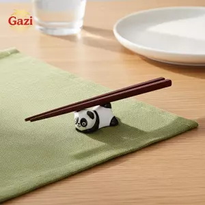 Mini Panda Gốm Chopsti Rest Food Safe Smooth Cartoon Spoon Holder để trang trí bàn nhà hàng Cafe [VN]