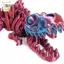 In 3D Khớp linh hoạt và di chuyển được Tyrannosaurus Rex Khủng long Bộ xương rồng biến hình Trang trí quà tặng thủ công ELWW