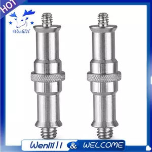 2 Miếng Tiêu Chuẩn 1 / 4 Đến 3 / 8 inch Kim Loại Nam Bộ Chuyển Đổi Ren Spigot Stud Cho Đế Đèn Studio, Giày Nóng / Bộ Chuyển Đổi Giày Lạnh, Đầu Bóng