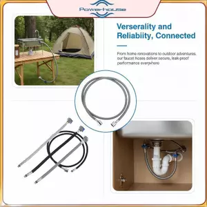 Ống xả POWER M8 Ống thay thế Nylon có Qui Connect cho bồn rửa nhà bếp Nước có thể mở rộng.