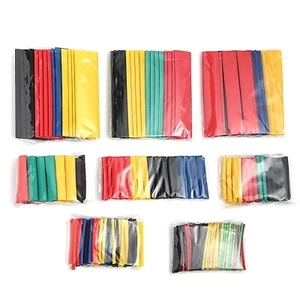 127 / 164 Chiếc Co Nhiệt Tay Bọc Dây Cách Nhiệt Ống Thu Nhỏ Cáp Điện Ống Bộ Dụng Cụ Dia 1-14mm 8 Kích Cỡ Màu Hỗn Hợp