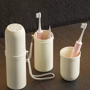 Ziyulinyuk Hộp đựng bàn chải đánh răng du lịch di động đơn giản Bàn chải đánh răng và kem đánh răng Hộp lưu trữ có nắp đậy VN