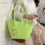 HFSHY Jelly Color PVC Túi Tote Trong Suốt Nữ Túi Đeo Vai Dung Tích Lớn Chống Thấm Nước Người Mua Sắm Túi Trong Suốt Top Tay Cầm Túi Xách VN