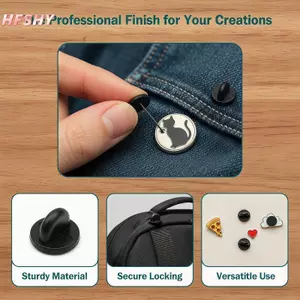HFSHY 100 Chiếc Cao Su Pin Bas Cho Cà Vạt Ta Ve Áo Giá Đỡ Khóa Nắp Giữ Trâm Cài Huy Hiệu Trang Sức Làm Đồ Phụ Kiện VN
