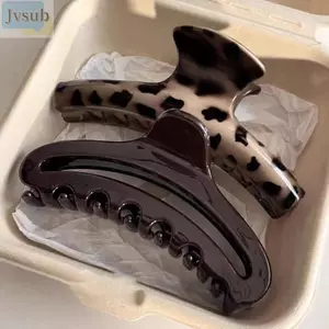 Kẹp vuốt tóc JVSUB, Kẹp tóc chống trượt lớn, Phụ kiện tóc Barrette in họa tiết da báo thời trang