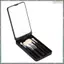 Gương Có 5 Bàn Chải Hộp Bảo Quản LED Cảm Ứng Di Động Một Mặt Hộp Bảo Quản Gương Trang Điểm Màu Đen