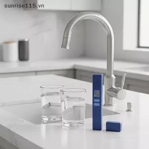 Máy đo SRVN TDS Máy đo chất lượng nước kỹ thuật số Máy đo độ PH cao 0-9990ppm Màn hình phân tích độ tinh khiết nước.