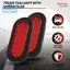 2 Chiếc 6 Inch Hình Bầu Dục Đỏ 22 LED Xe Tải Đèn Hậu Trong Suốt Đảo Chiều Đuôi Đèn Cho Xe Tải Trailer Đèn Cảnh Báo