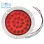 4 Gói Vòng Led Trailer Đuôi Đèn Đỏ 24 Led Mặt bích Gắn Chống Thấm Nước Chrome 4 Inch Phanh Dừng Bật Đèn