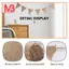 3.7M Mộc Mạc Đa Năng Hessian Burlap Ren Bunting Shabby Sang Trọng Biểu Ngữ Đám Cưới