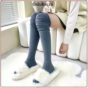 Quần đùi ORDOBOX, Vớ Cotton cao trên đầu gối, Giữ nhiệt hợp thời trang ấm áp trên đầu gối Tất cao nữ