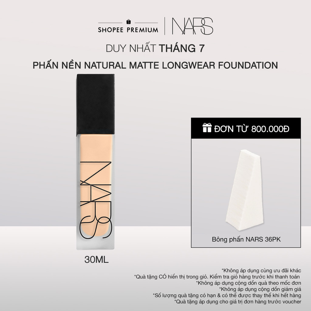 Sản phẩm trang điểm nền dạng kem NARS Natural Matte Longwear Foundation 30ml