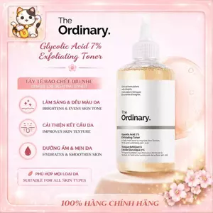 The Ordinary Glycolic Acid 7% Toner 240ml | Giảm Mụn, Kiểm Soát Dầu, Mịn Da