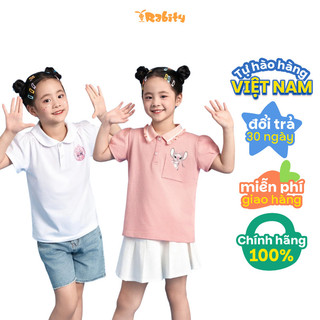 Áo thun Polo tay ngắn Stitch Disney bé gái Rabity 501.014
