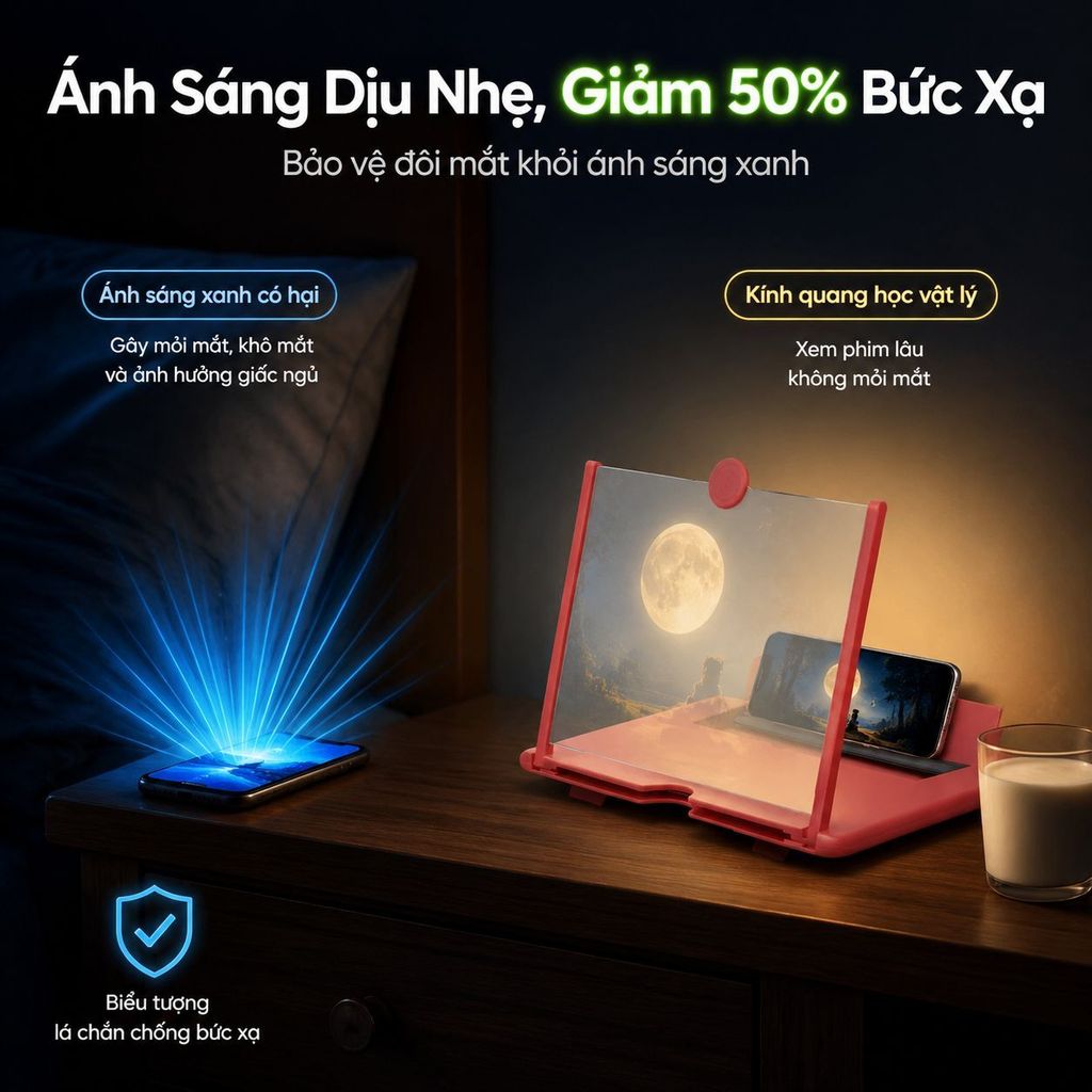 [SIÊU NÉT 12 INCH] Kính Phóng Màn Hình Điện Thoại 12 Inch Kéo Dãn/Giá Đỡ Đa Năng/Phụ Kiện Xem Phim HD Chống Lóa/Kính lúp màn hình điện thoại di động HD có thể kéo ra